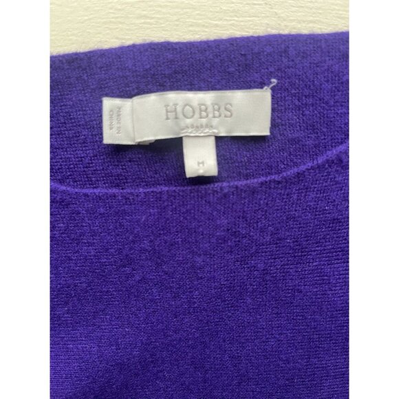 Hobbs London Purple Wool Blend Sweater Flared Hem M - Picture 6 of 6
